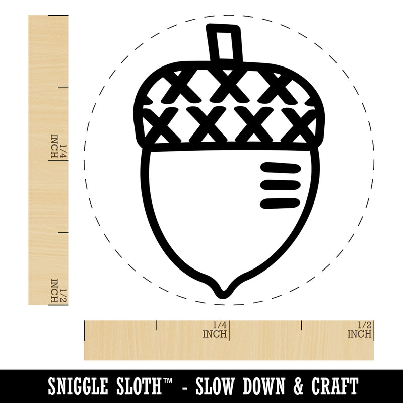 Acorn Doodle Self-Inking Rubber Stamp for Stamping Crafting Planners