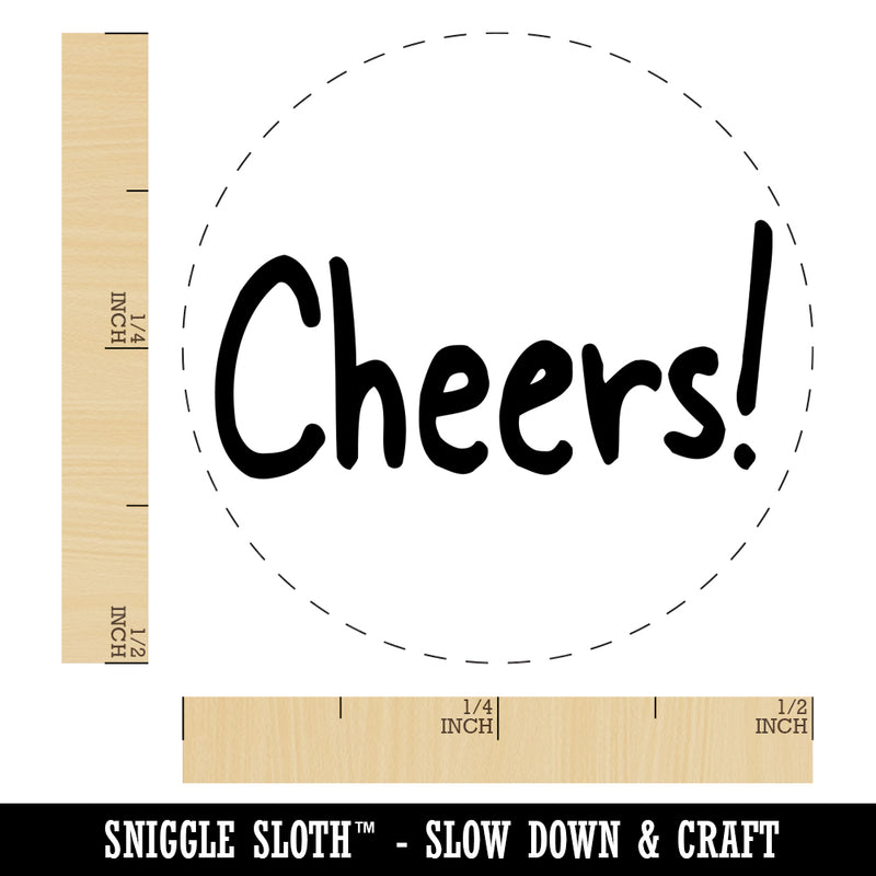 Cheers Fun Text Self-Inking Rubber Stamp for Stamping Crafting Planners