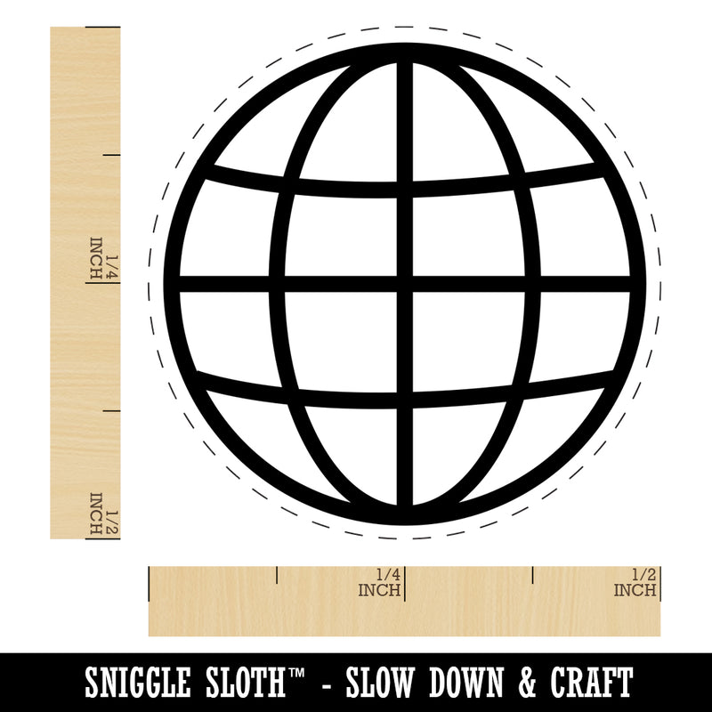 Globe Planet Earth Symbol Self-Inking Rubber Stamp for Stamping Crafting Planners