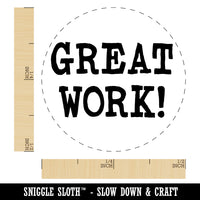 Great Work Fun Text Teacher School Self-Inking Rubber Stamp for Stamping Crafting Planners