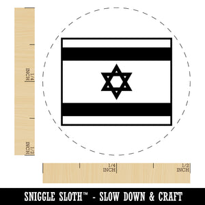 Israel Flag Self-Inking Rubber Stamp for Stamping Crafting Planners