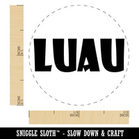 Luau Hawaii Fun Text Self-Inking Rubber Stamp for Stamping Crafting Planners