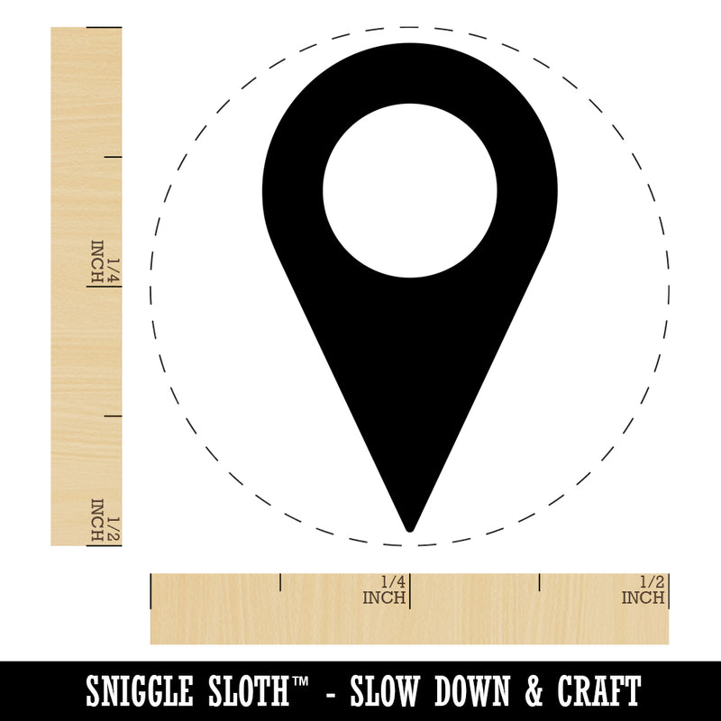 Map Location Symbol Self-Inking Rubber Stamp for Stamping Crafting Planners