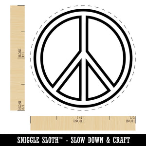 Peace Sign Outline Self-Inking Rubber Stamp for Stamping Crafting Planners