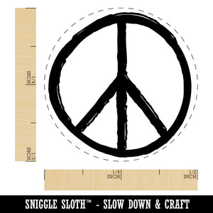 Peace Sign Sketch Self-Inking Rubber Stamp for Stamping Crafting Planners