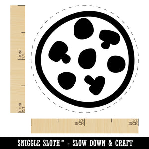 Pepperoni Mushroom Pizza Doodle Self-Inking Rubber Stamp for Stamping Crafting Planners