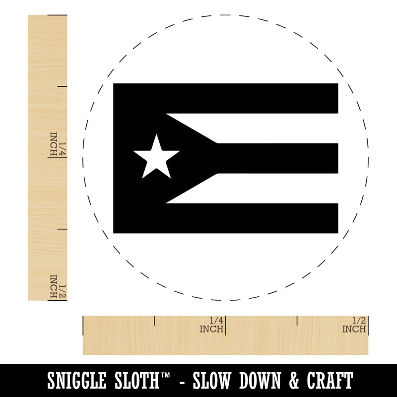 Puerto Rico Flag Self-Inking Rubber Stamp for Stamping Crafting Planners