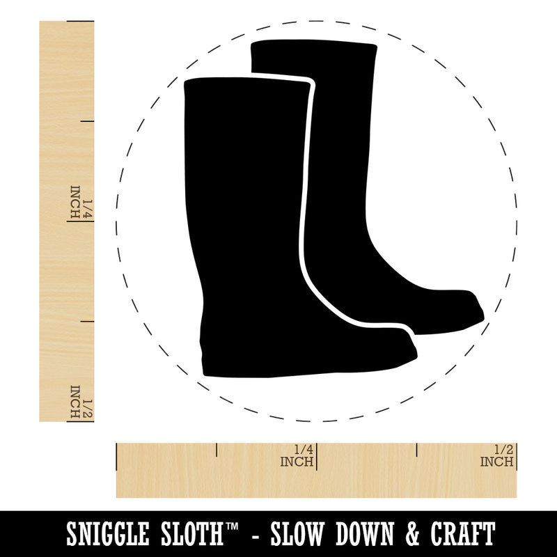 Rain Boots Solid Self-Inking Rubber Stamp for Stamping Crafting Planners