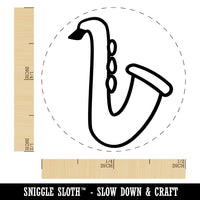 Saxophone Music Instrument Doodle Self-Inking Rubber Stamp for Stamping Crafting Planners