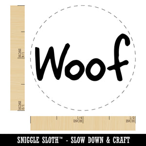 Woof Dog Fun Text Self-Inking Rubber Stamp for Stamping Crafting Planners