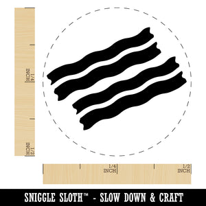 Bacon Strips Doodle Self-Inking Rubber Stamp for Stamping Crafting Planners