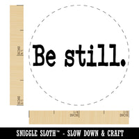 Be Still Inspirational Spiritual Text Self-Inking Rubber Stamp for Stamping Crafting Planners