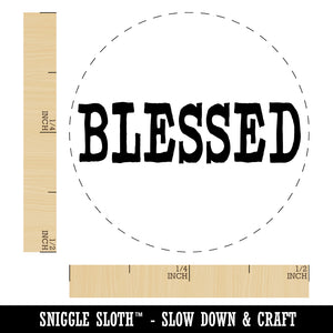 Blessed Text Self-Inking Rubber Stamp for Stamping Crafting Planners