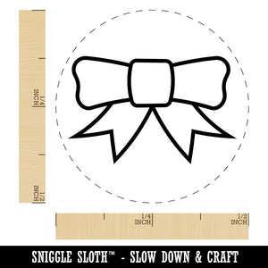 Bow Ribbon Outline Self-Inking Rubber Stamp for Stamping Crafting Planners