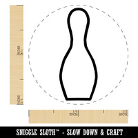 Bowling Pin Outline Self-Inking Rubber Stamp for Stamping Crafting Planners