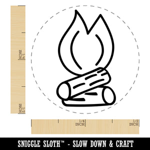 Camp Fire Doodle Self-Inking Rubber Stamp for Stamping Crafting Planners