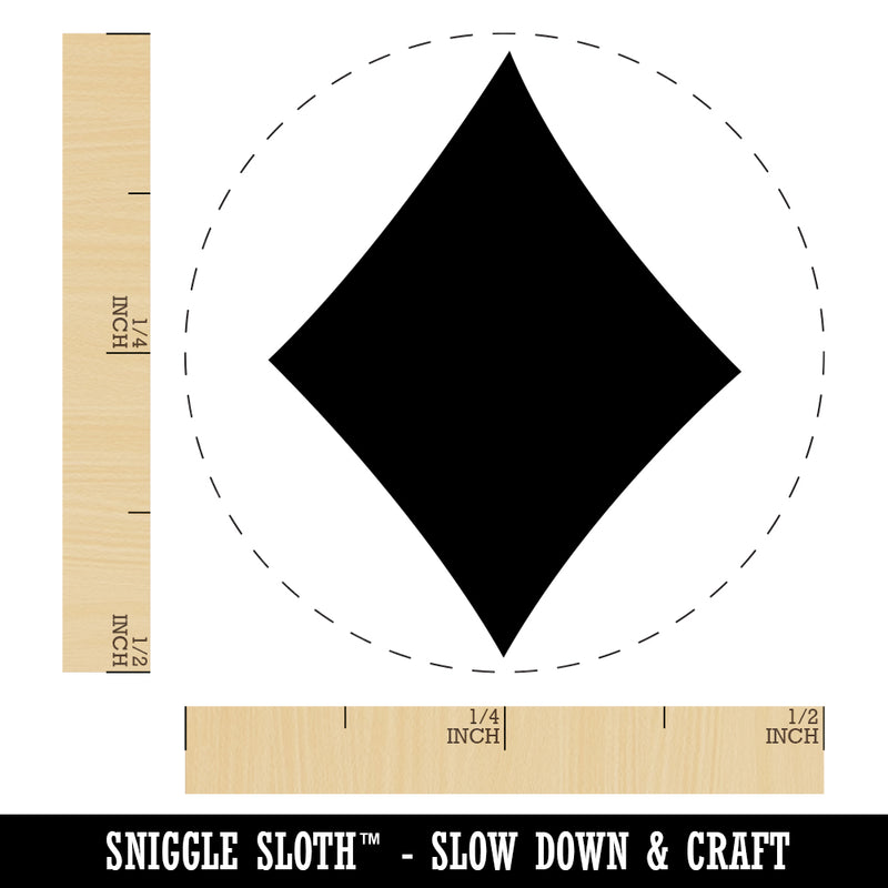 Card Suit Diamonds Self-Inking Rubber Stamp for Stamping Crafting Planners