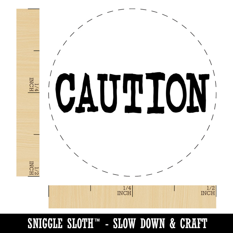 Caution Fun Text Self-Inking Rubber Stamp for Stamping Crafting Planners