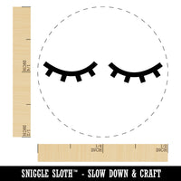 Closed Eyes Sleeping Eyelashes Pair Self-Inking Rubber Stamp for Stamping Crafting Planners