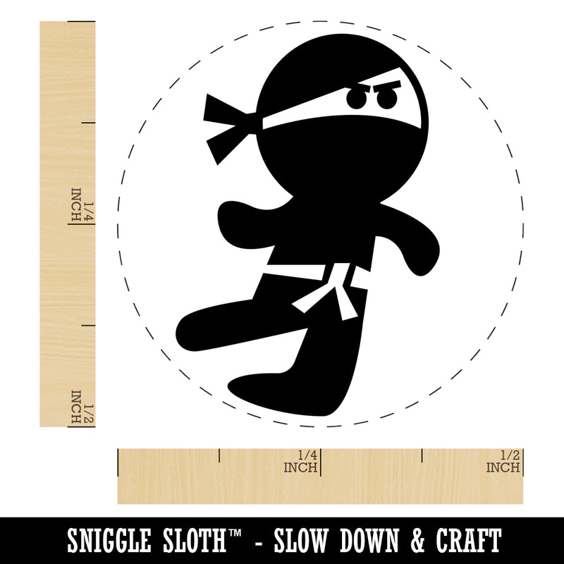 Cute Fighting Ninja Self-Inking Rubber Stamp for Stamping Crafting Planners
