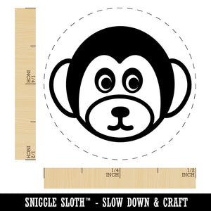 Cute Monkey Face Self-Inking Rubber Stamp for Stamping Crafting Planners