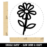 Daisy Flower Sketch Self-Inking Rubber Stamp for Stamping Crafting Planners