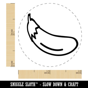 Eggplant Outline Self-Inking Rubber Stamp for Stamping Crafting Planners