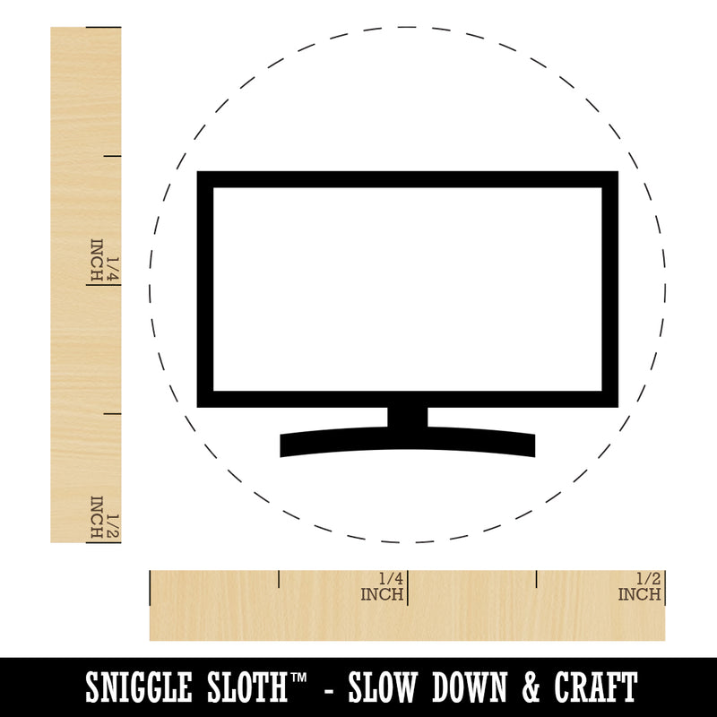 Flat Screen TV Self-Inking Rubber Stamp for Stamping Crafting Planners