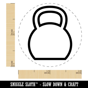 Kettlebell Weight Outline Self-Inking Rubber Stamp for Stamping Crafting Planners