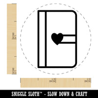 Lovely Journal Diary with Heart Self-Inking Rubber Stamp for Stamping Crafting Planners