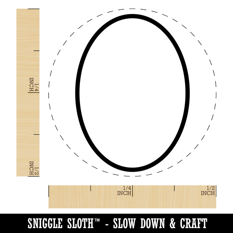 Oval Outline Self-Inking Rubber Stamp for Stamping Crafting Planners