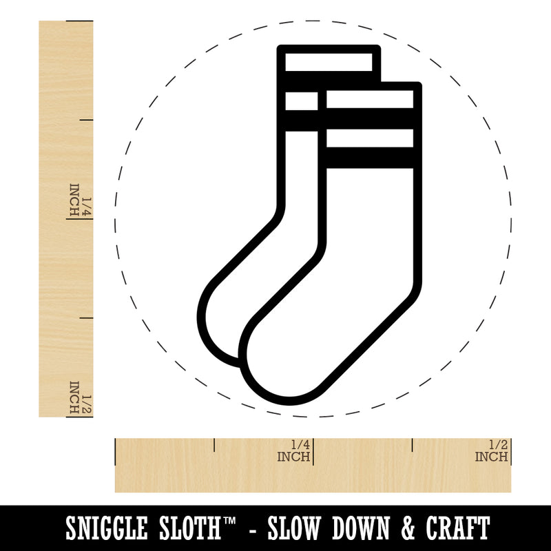 Pair of Socks Sport Laundry Self-Inking Rubber Stamp for Stamping Crafting Planners