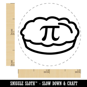 Pi Symbol on Pie Self-Inking Rubber Stamp for Stamping Crafting Planners