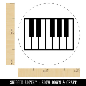 Piano Keys Octave Self-Inking Rubber Stamp for Stamping Crafting Planners