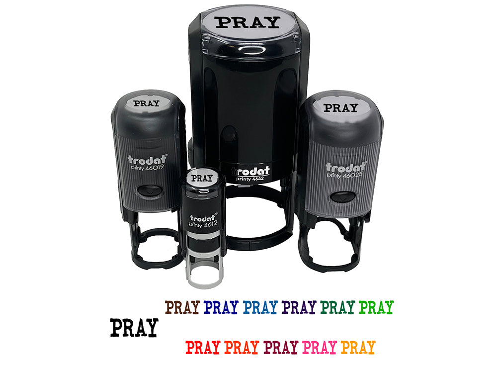 Pray Fun Text Self-Inking Rubber Stamp for Stamping Crafting Planners