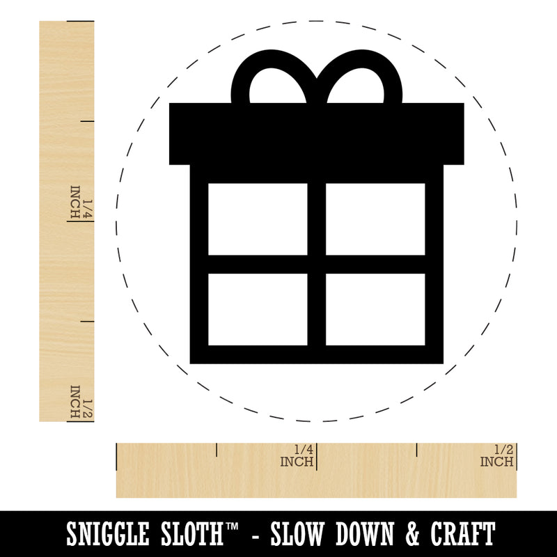 Present Gift Box Birthday Christmas Holiday Self-Inking Rubber Stamp for Stamping Crafting Planners