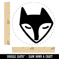 Resting Fox Face Self-Inking Rubber Stamp for Stamping Crafting Planners