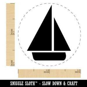 Sail Boat Sailing Icon Self-Inking Rubber Stamp for Stamping Crafting Planners