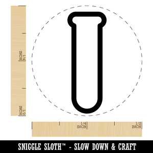 Science Glassware Test Tube Outline Self-Inking Rubber Stamp for Stamping Crafting Planners