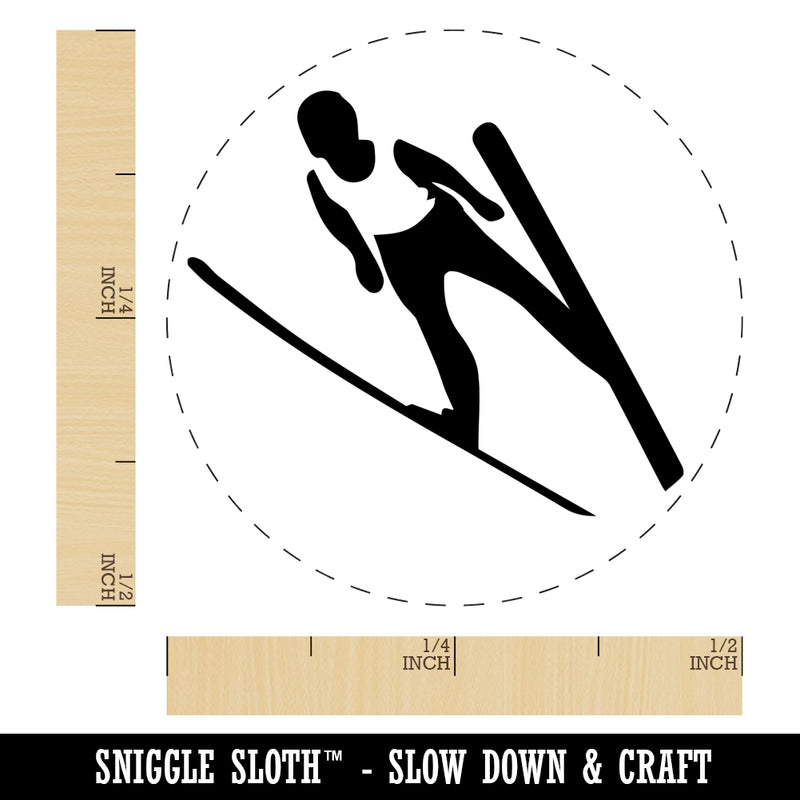 Ski Jumping Jumper Self-Inking Rubber Stamp for Stamping Crafting Planners