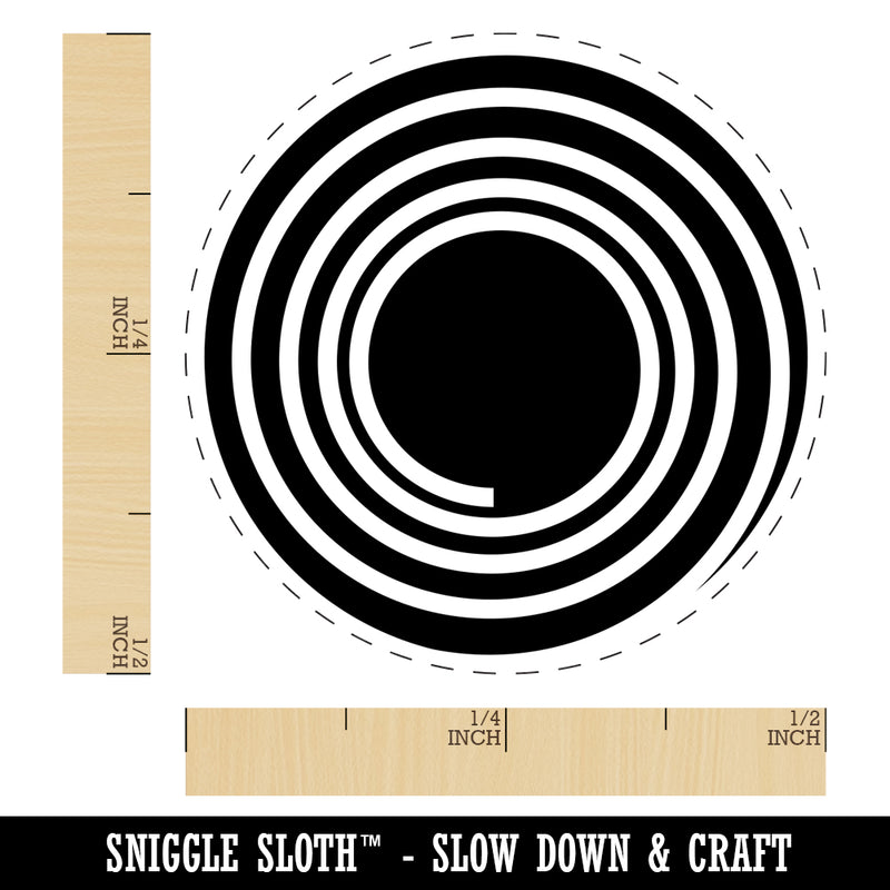 Spiral Swirl in Circle Self-Inking Rubber Stamp for Stamping Crafting Planners