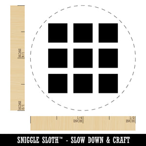 Squares Grid Self-Inking Rubber Stamp for Stamping Crafting Planners