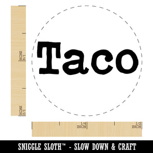 Taco Fun Text Self-Inking Rubber Stamp for Stamping Crafting Planners