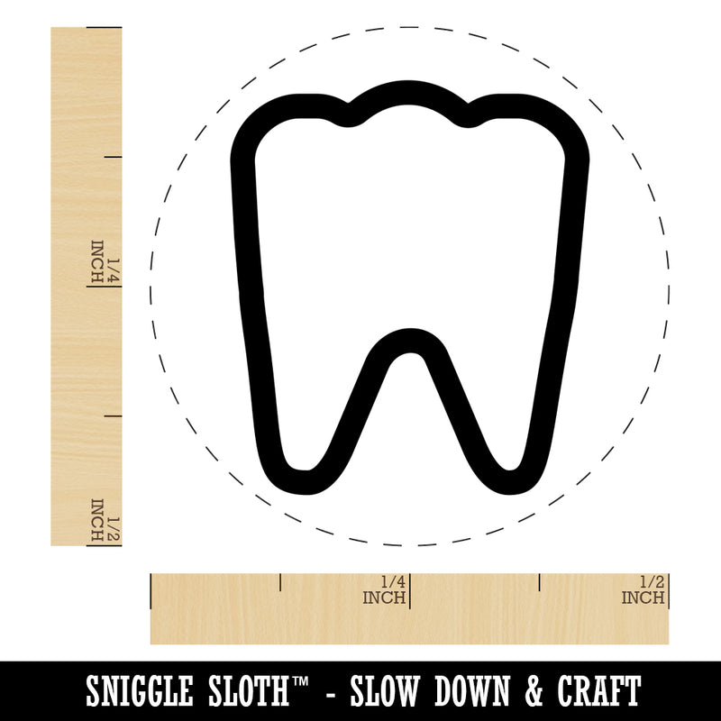 Tooth Outline Self-Inking Rubber Stamp for Stamping Crafting Planners