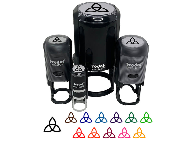 Triquetra Symbol Solid Self-Inking Rubber Stamp for Stamping Crafting Planners