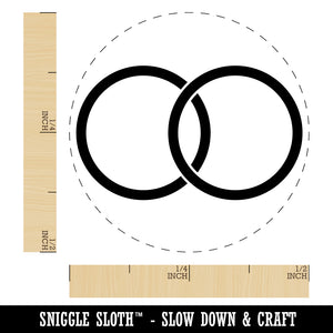 Wedding Rings Overlapping Self-Inking Rubber Stamp for Stamping Crafting Planners