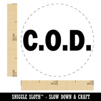 C.O.D. Text Self-Inking Rubber Stamp for Stamping Crafting Planners