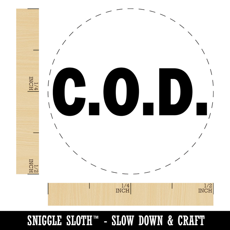 C.O.D. Text Self-Inking Rubber Stamp for Stamping Crafting Planners