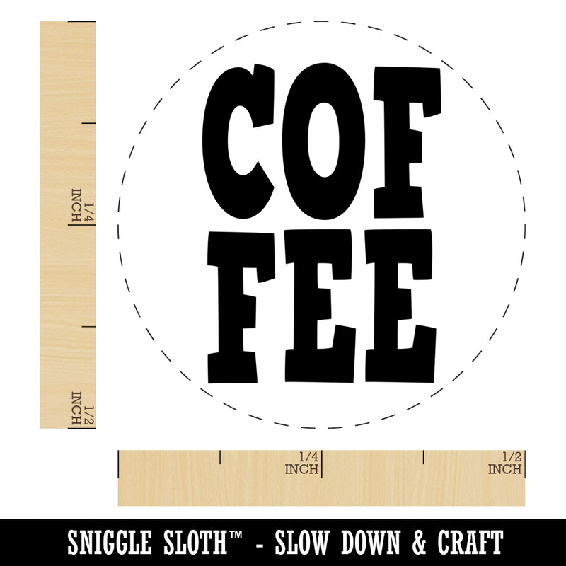 Coffee Stacked Fun Text Self-Inking Rubber Stamp for Stamping Crafting Planners