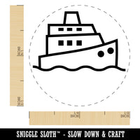 Cruise Ship Yacht Travel Boat Self-Inking Rubber Stamp for Stamping Crafting Planners